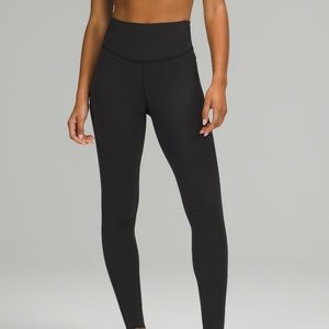 lululemon base pace high rise tight brushed nulux size 8 —- 28"
